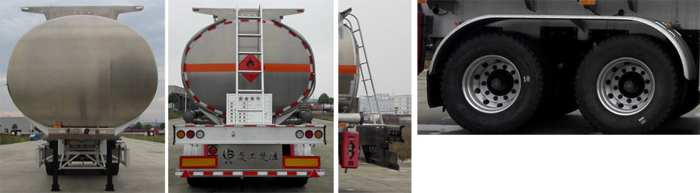 楚勝牌CSC9300GYYLDC型鋁合金運油半掛車