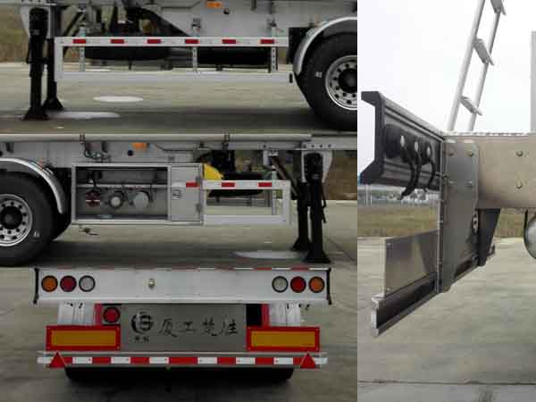 楚勝牌CSC9353GYYLC型鋁合金運油半掛車